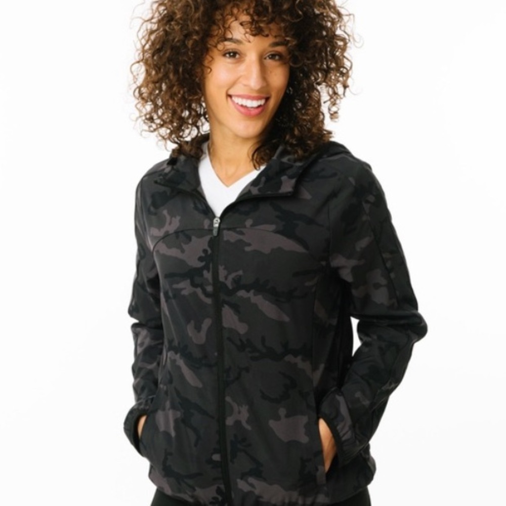 Zyia Forest Camo Zipper Hoodie Zip Up XXL
